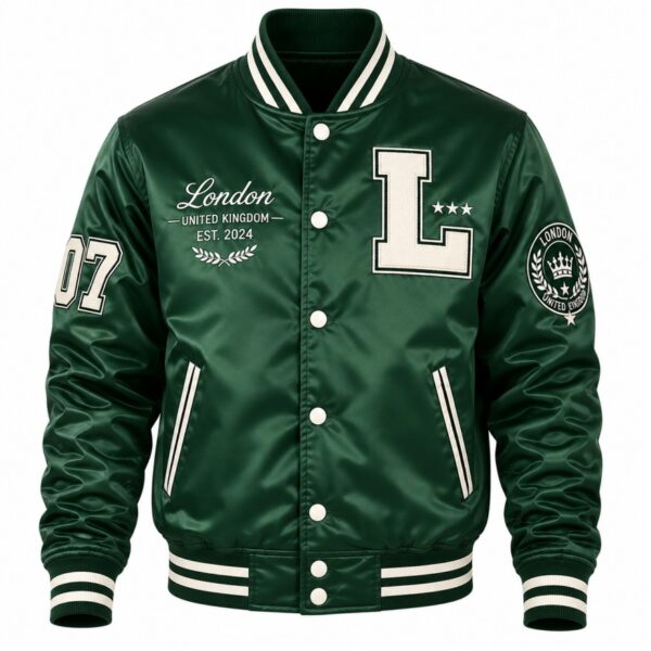 green letterman jacket