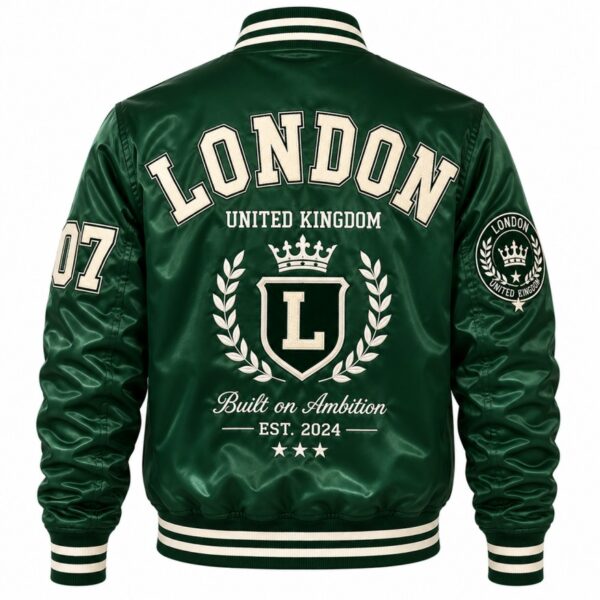 green letterman jacket back