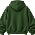 green oversized hoodie back