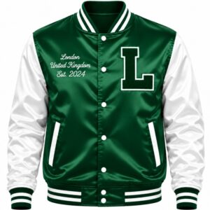 green varsity jacket