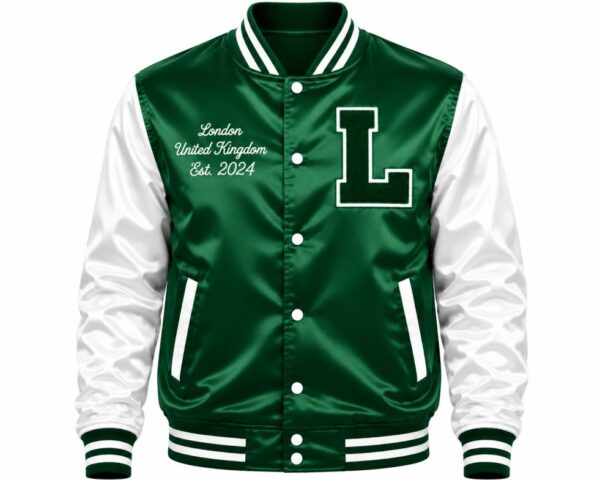 green varsity jacket