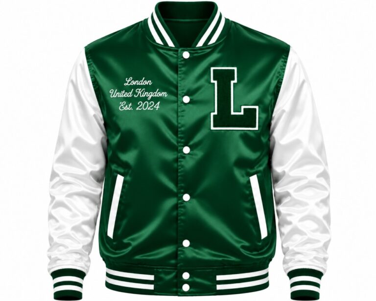 green varsity jacket