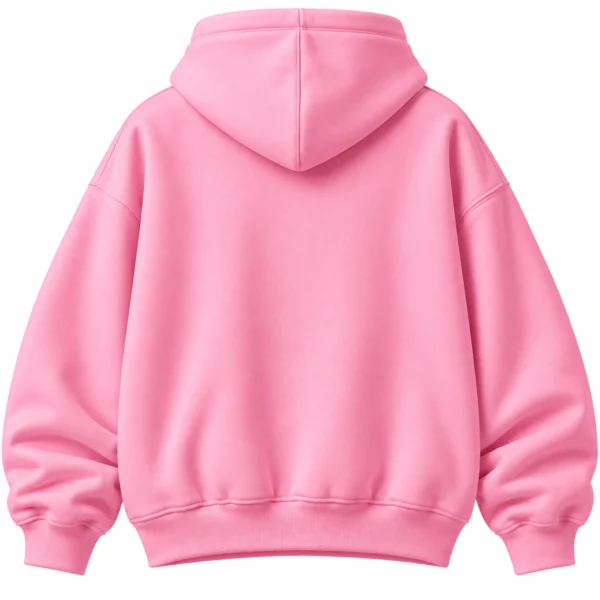 pink oversized hoodie back
