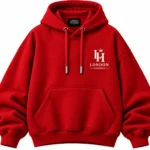 red oversized hoodie