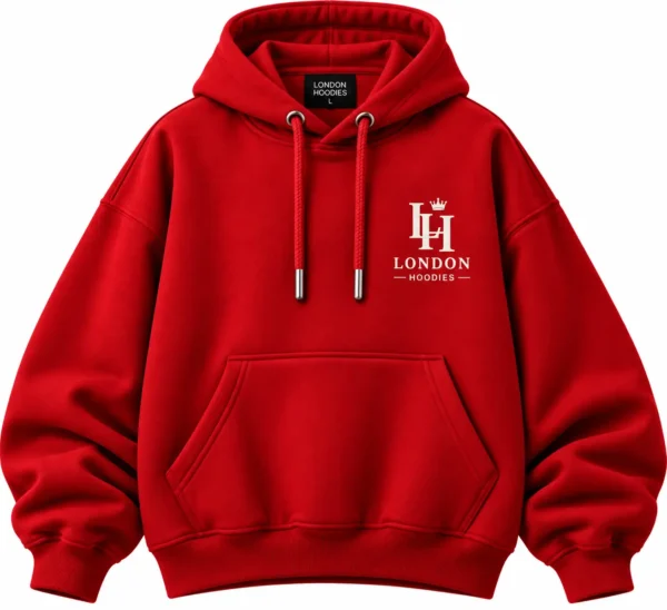 red oversized hoodie
