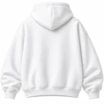 white oversized hoodie back
