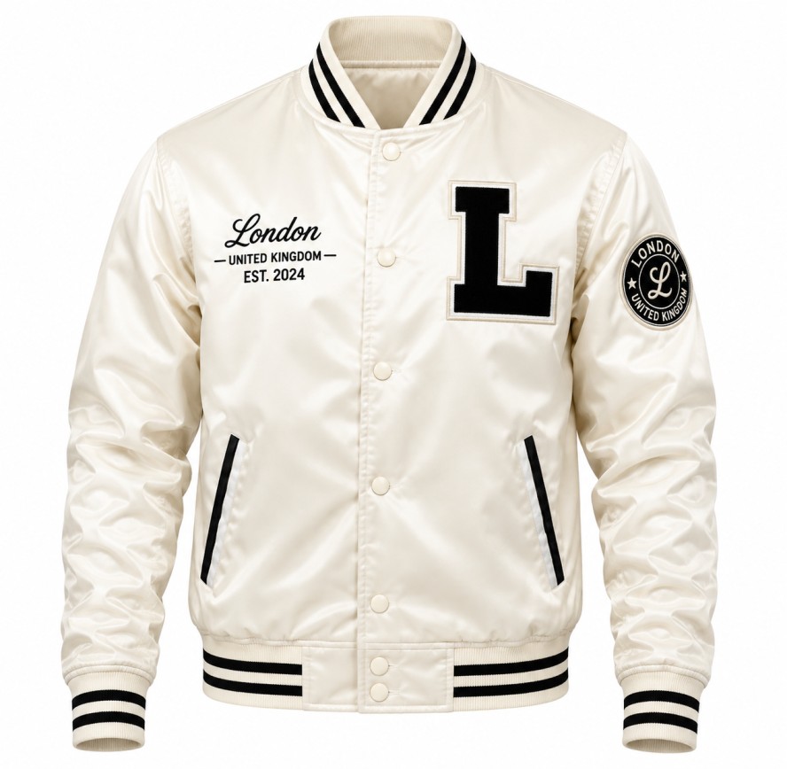 white varsity jacket