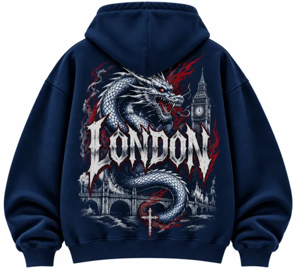 London Dragon Hoodie back
