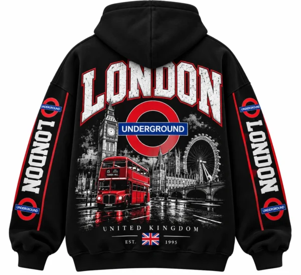 London Underground Hoodie back
