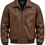 Vintage Brown Leather Jacket