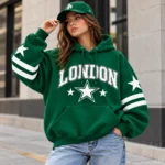 london star hoodie model wear graphic look green