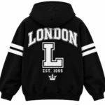 london varsity style hoodie back
