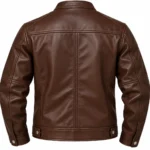 mens cafe racer leather jacket back