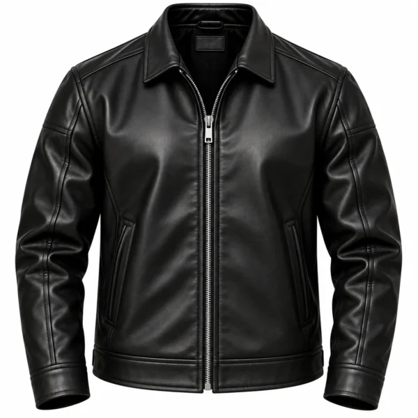 mens casual leather jacket