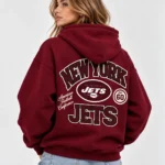 new york jets hoodie maroon back look